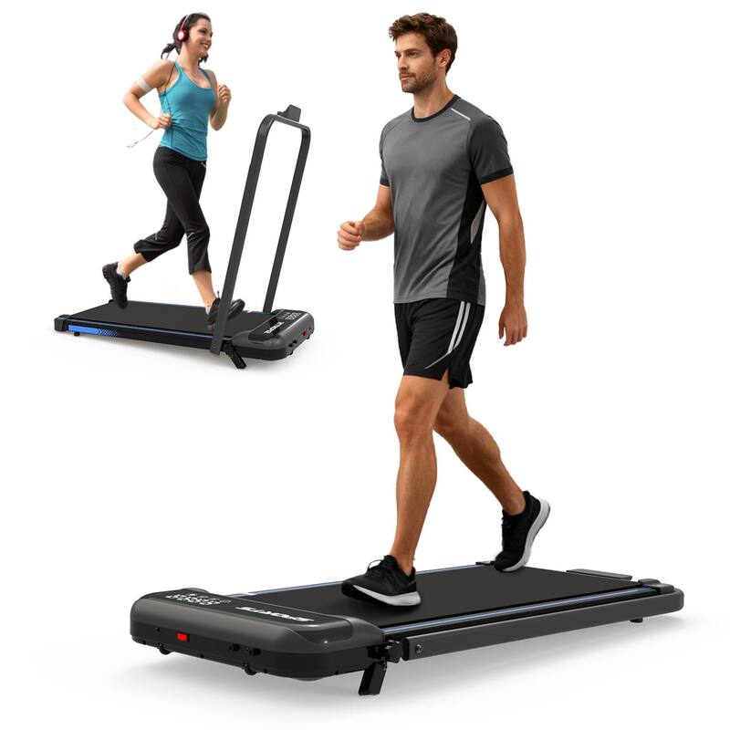 3 in 1 Under Desk Treadmill with Incline, Walking Pad with Handle Bar with Remote Control & LED Display, Foldable Treadmills