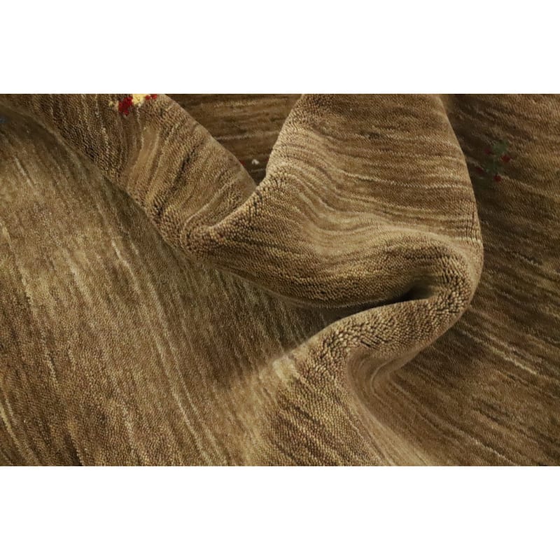 Hand Knotted Oriental 100% Wool Carpet Tribal Animal Pictorial Brown Gabbeh Area Rug - 6' 0'' X 4' 4''