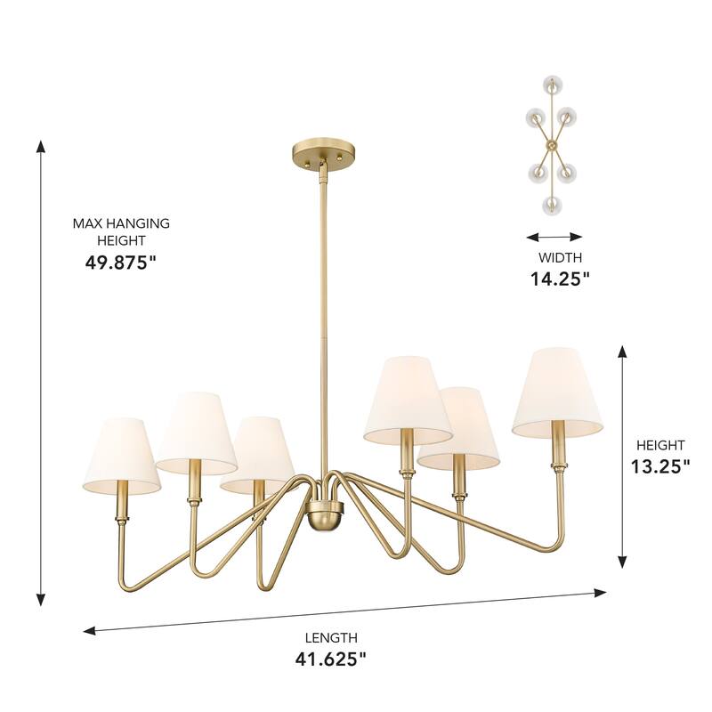 Kennedy 36.75" Wide 6-Light Linear Pendant