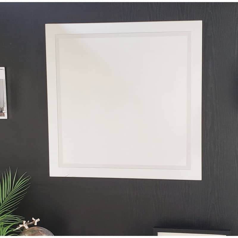 Prague Large Frameless 30 in. x 30 in. Square Modern Wall Mirror - 30 x 30 x .5