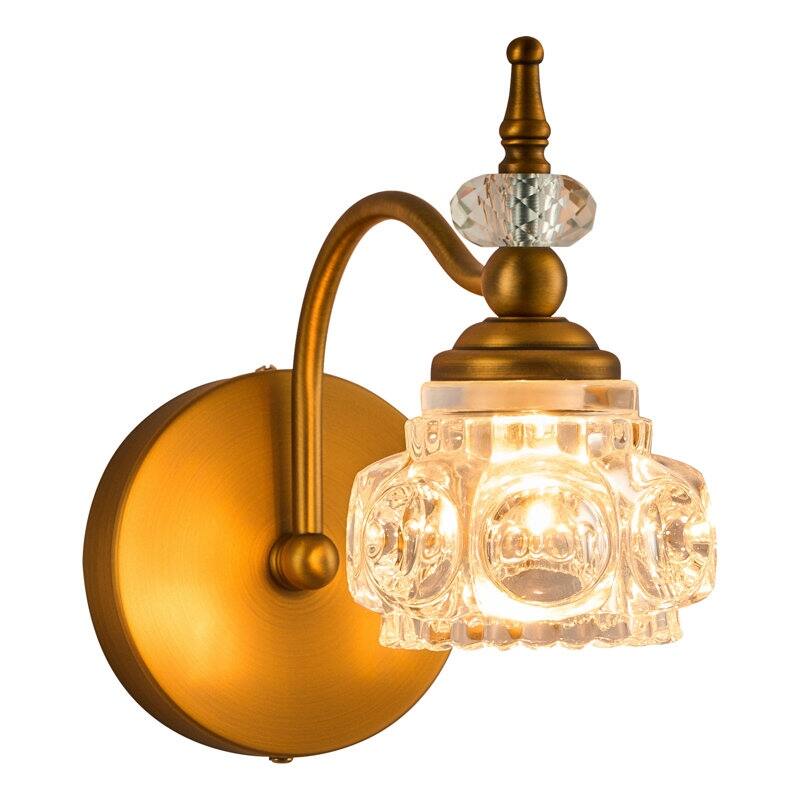 CO-Z 1 Light Vintage Vanity Light Fixture with Flower Glass Shade