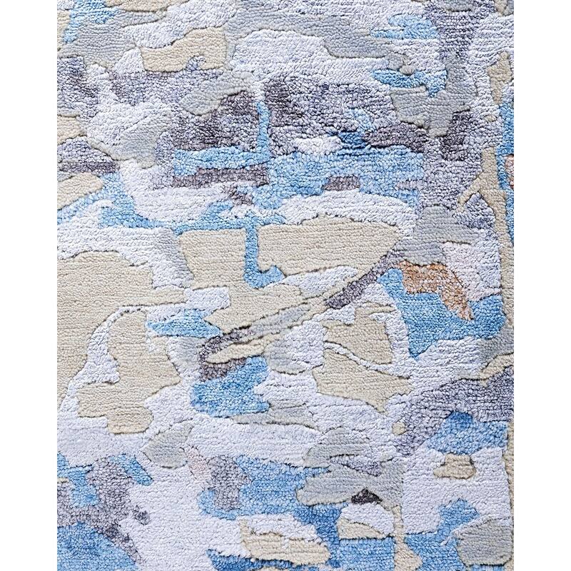 Modern One-of-a-Kind Hand-Knotted Area Rug - Beige, 8' 2" x 10' 0" - 8' 2" x 10' 0"