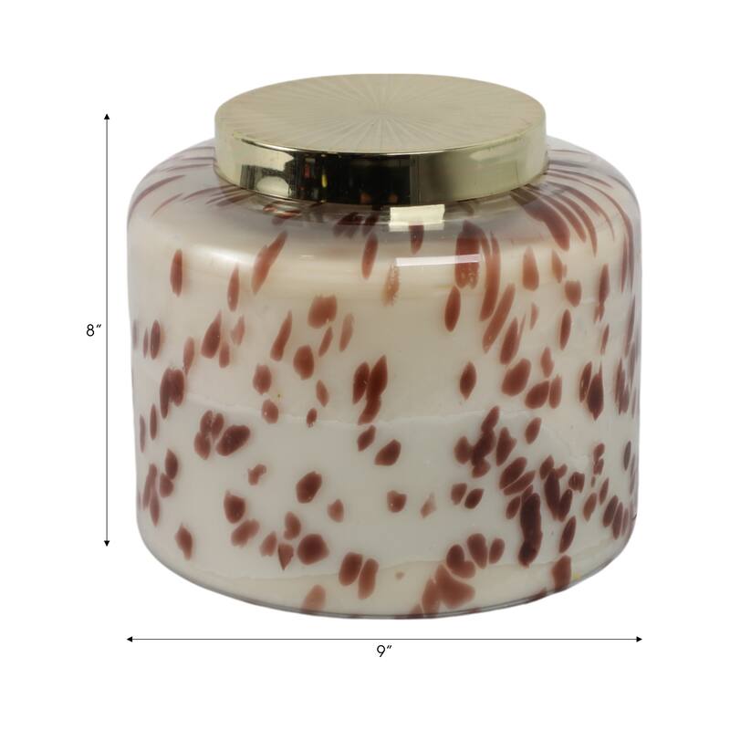 Decorative Scented Candle with Lid - Cinnamon Speckle 180oz - 9"