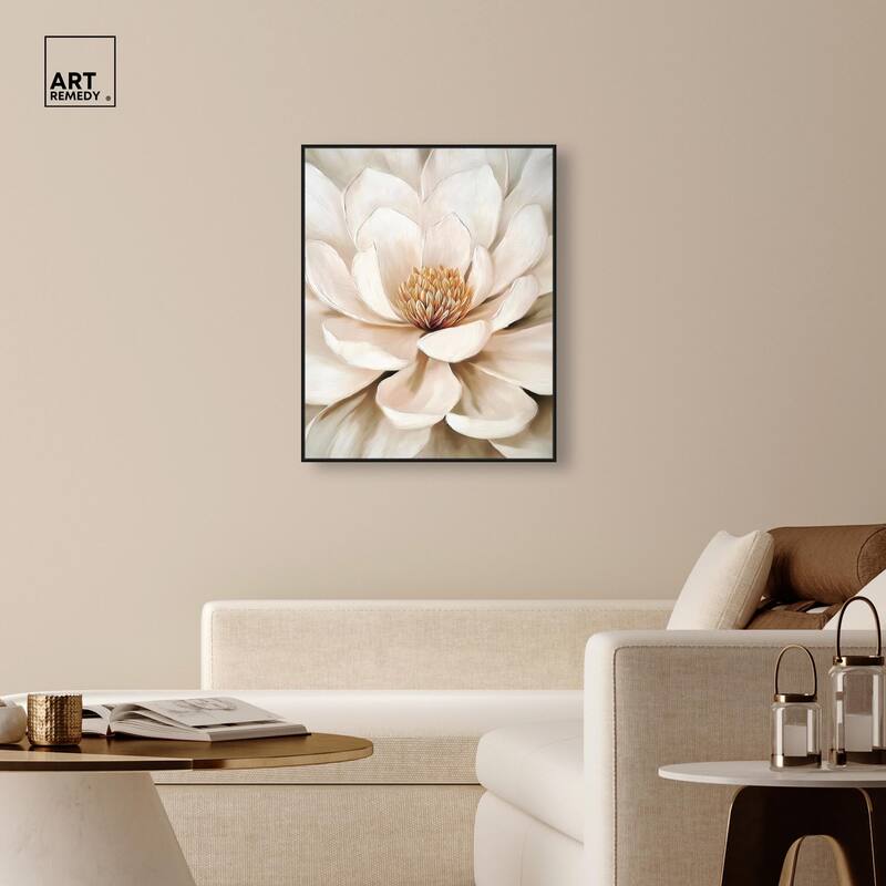 Golden Heart Canvas by Art Remedy