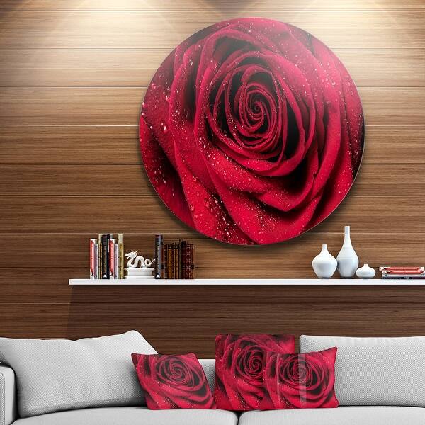 Red Rose Petals With Rain Droplets Floral Circle Metal Wall Art Illustration rose art illustrations cool wall art rose tutorial roses drawing tutorial diy tutorial flower drawing tutorials anime tutorial step by white roses picked from the garden of the gite where we stayed. design art