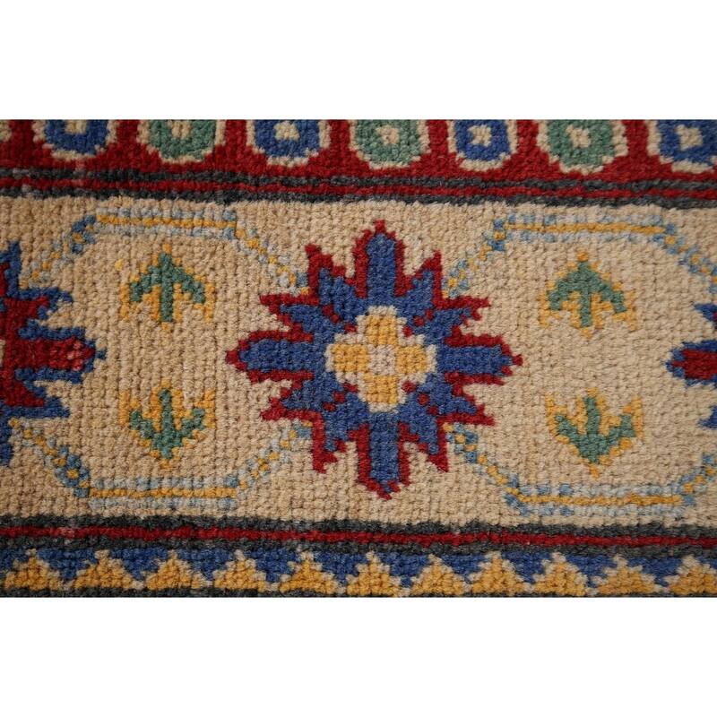 Blue Kazak Oriental Runner Rug Handmade Wool Carpet - 2'7" x 20'6"