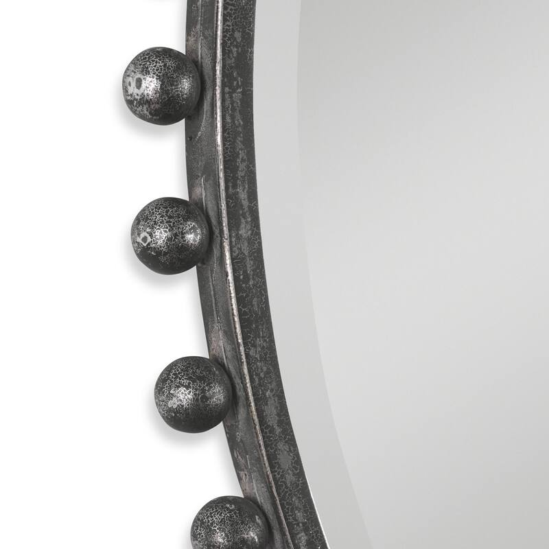 Uttermost Taza 32" Circular Beveled Framed Accent Mirror
