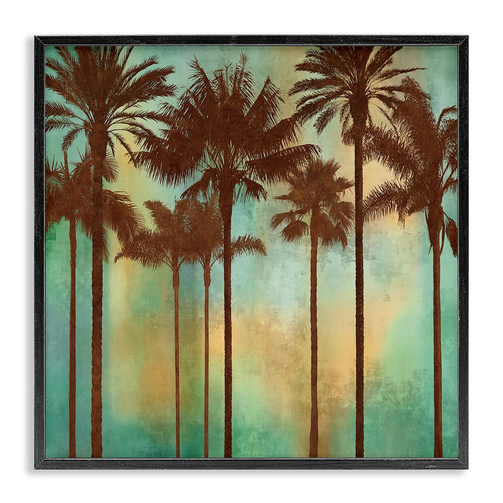 Stupell Palm Trees over Gradient Framed Giclee Art Design By John Seba
