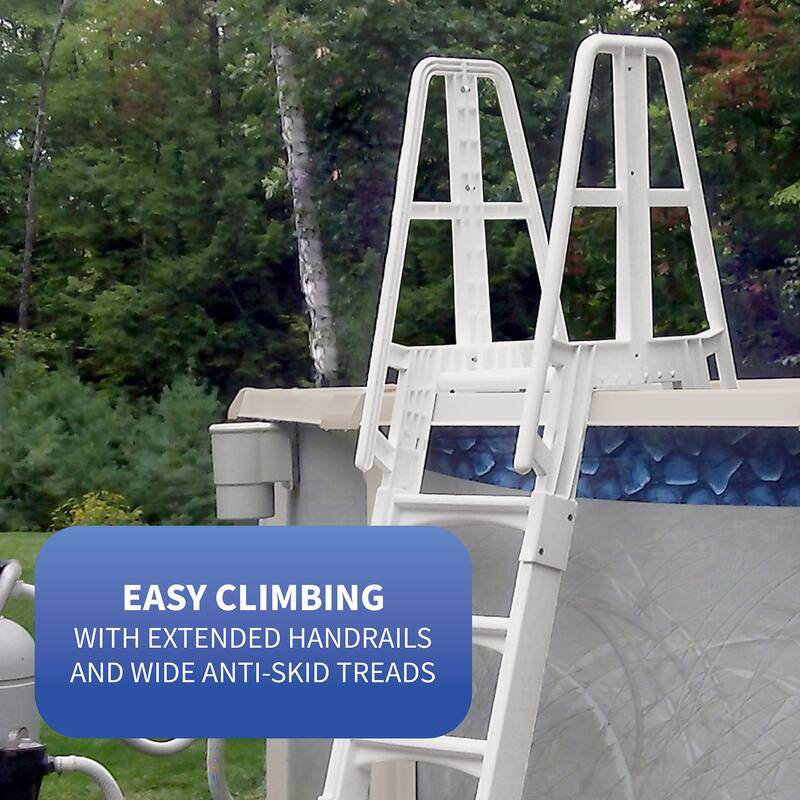 Blue Wave Premium A-Frame Above Ground Pool Ladder - White
