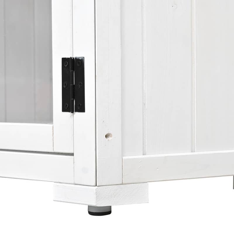63'' Height Garden Wood Storage Cabinet Outdoor Tool Storage Shed, Mini Greenhouse Cold Frame