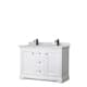 Option White, Black Trim, White Carrara Marble Top