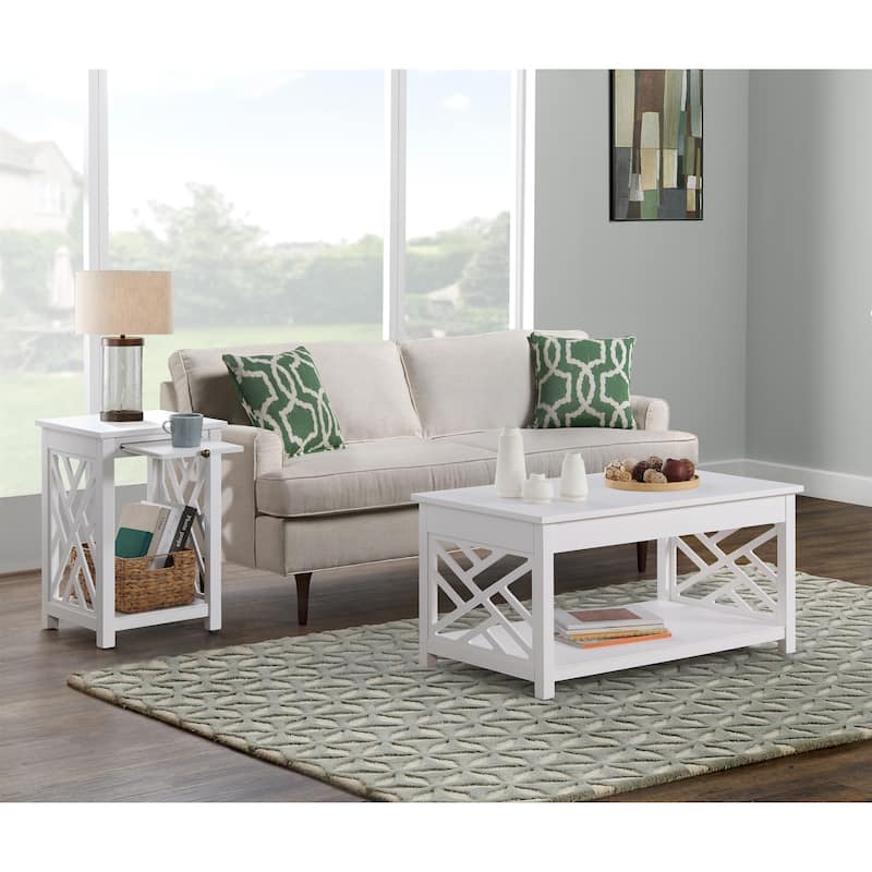 Porch & Den Altadena 2-piece Coffee and Tray-shelf End Table Set