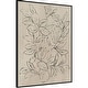 preview thumbnail 3 of 8, Outlined Leaves II by Asia Jensen Framed Canvas Wall Art Print - Sylvie Black