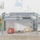 preview thumbnail 1 of 6, Simple Design Rubber Wooden Loft Bed with Ladder, Bed Platform of Strengthened Slats, Twin, Grey Grey