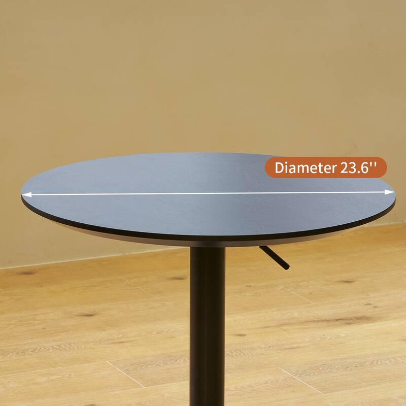 Movable Adjustable Coffee Table with 360 Swivel Counter Bar Height Aluminum Star Base