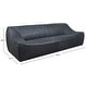 preview thumbnail 2 of 4, SAFAVIEH Home Agitha Leather Sofa - 95"W x 41"D x 30"H
