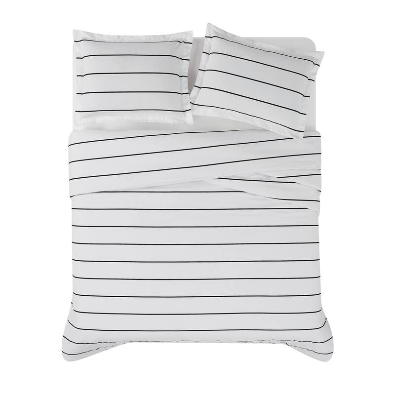 Brooklyn Loom Hayward Stripe 3 Piece Comforter Set