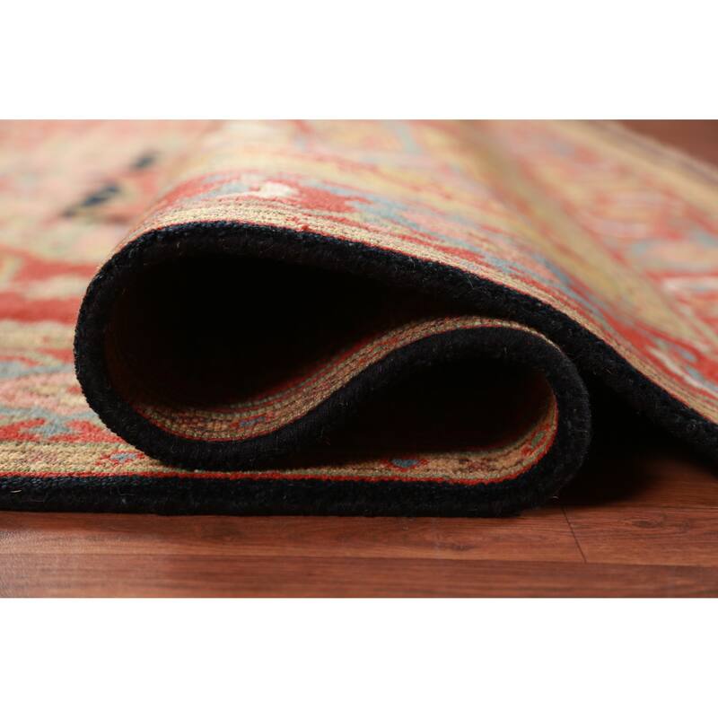 Geometric Heriz Serapi Oriental Area Rug Handmade Wool Carpet - 7'10" x 9'8"