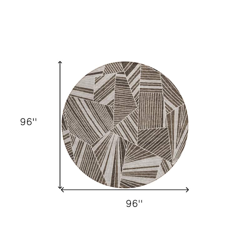 HomeRoots Geometric Transitional Rectangle Outdoor Rug