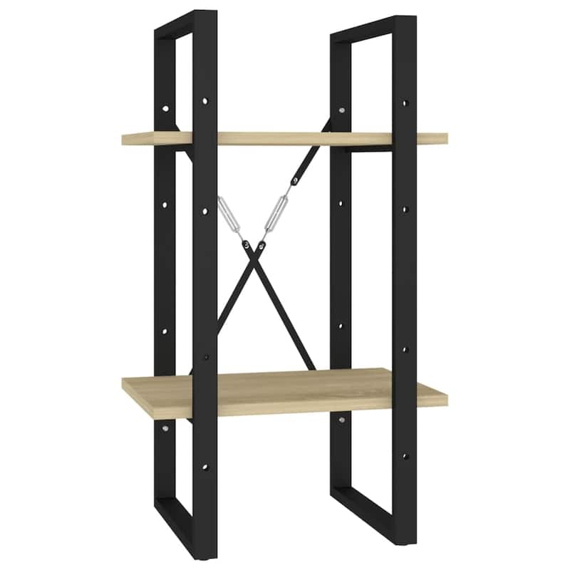 vidaXL 5-Tier Book Cabinet Sonoma Oak 15.7"x11.8"x68.9" Engineered Wood - 15.7" x 11.8" x 69.9"