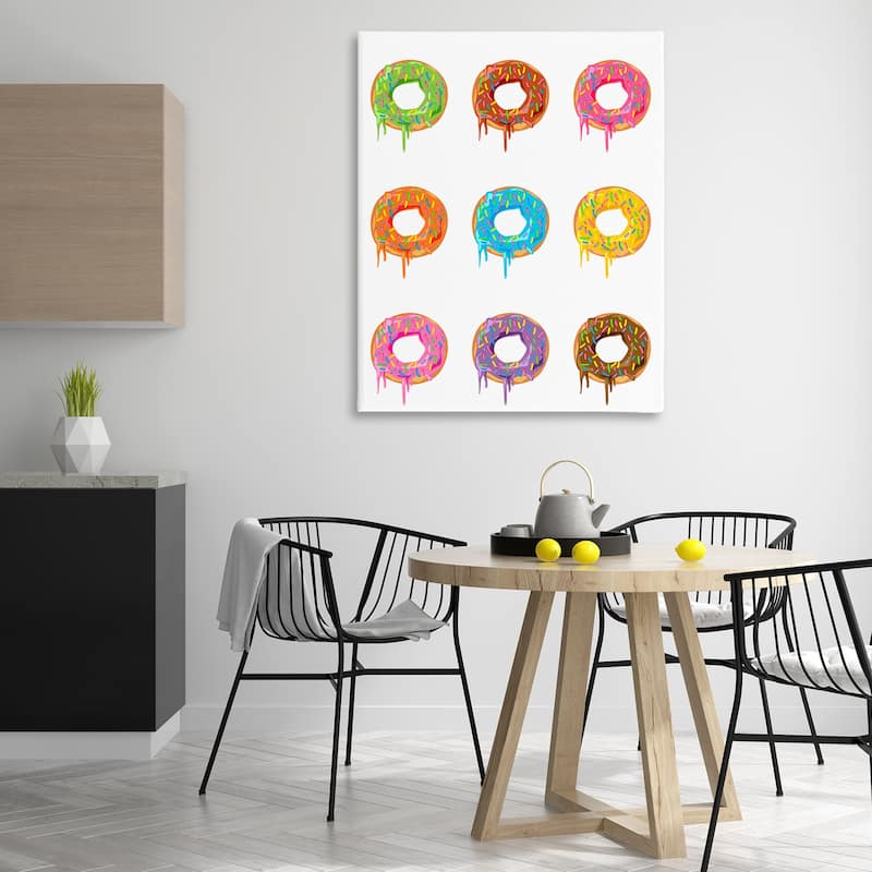 Stupell Bright Donut Rows Canvas Wall Art Design By Marcus Prime
