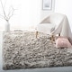 preview thumbnail 3 of 58, SAFAVIEH Handmade Ocean Shag Lyse Glam 2.5-inch Thick Rug 10' x 14' - Light Grey - Rectangle