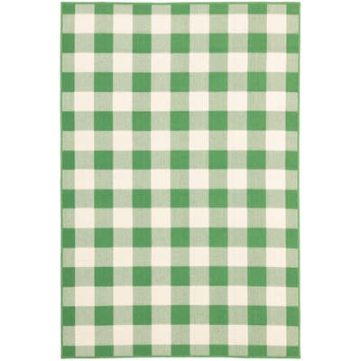 Style Haven Gingham Check Indoor/Outdoor Area Rug..