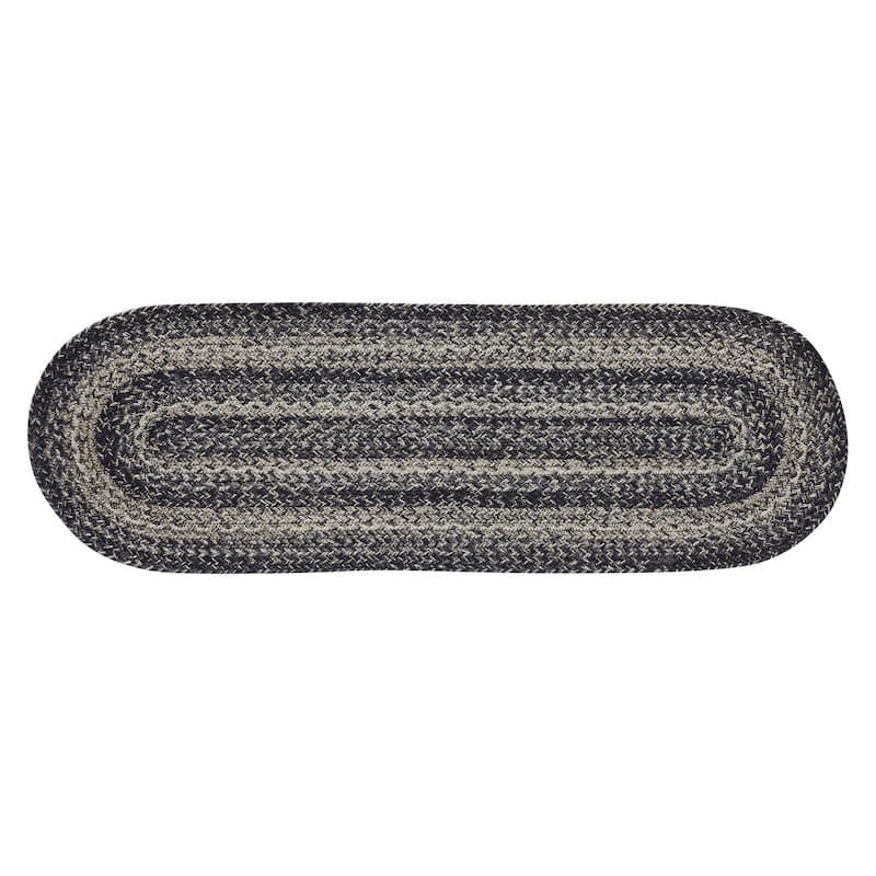 Sawyer Mill Black White Jute Oval Runner