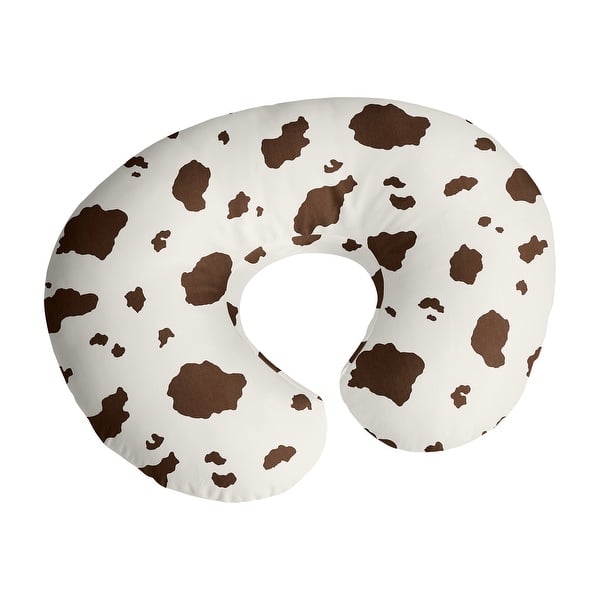 slide 2 of 6, Sweet Jojo Designs Western Cow Print Boy Girl Gender Neutral Nursing Breastfeeding Pillow Cover Case Pillow Not Included- Cowboy