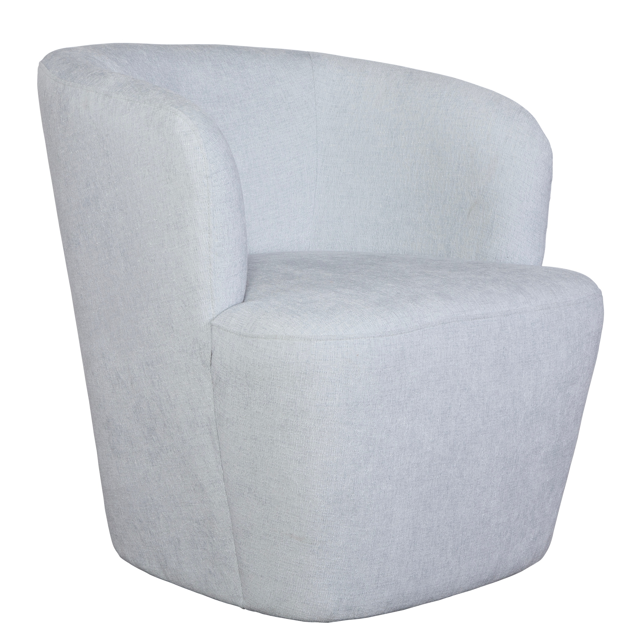 Uttermost Mist Barrel Swivel Chair - 30.5" H x 29" W x 30.25" D