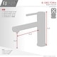 preview thumbnail 16 of 35, STYLISH Single Handle Modern Bathroom Basin Sink Faucet in Stainless Steel - Faucet Height: 6 3/8" Spout Height: 3 7/8"