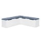 preview thumbnail 5 of 6, Linon Nova L-Shaped Corner Nook with Blue Cushion and Storage