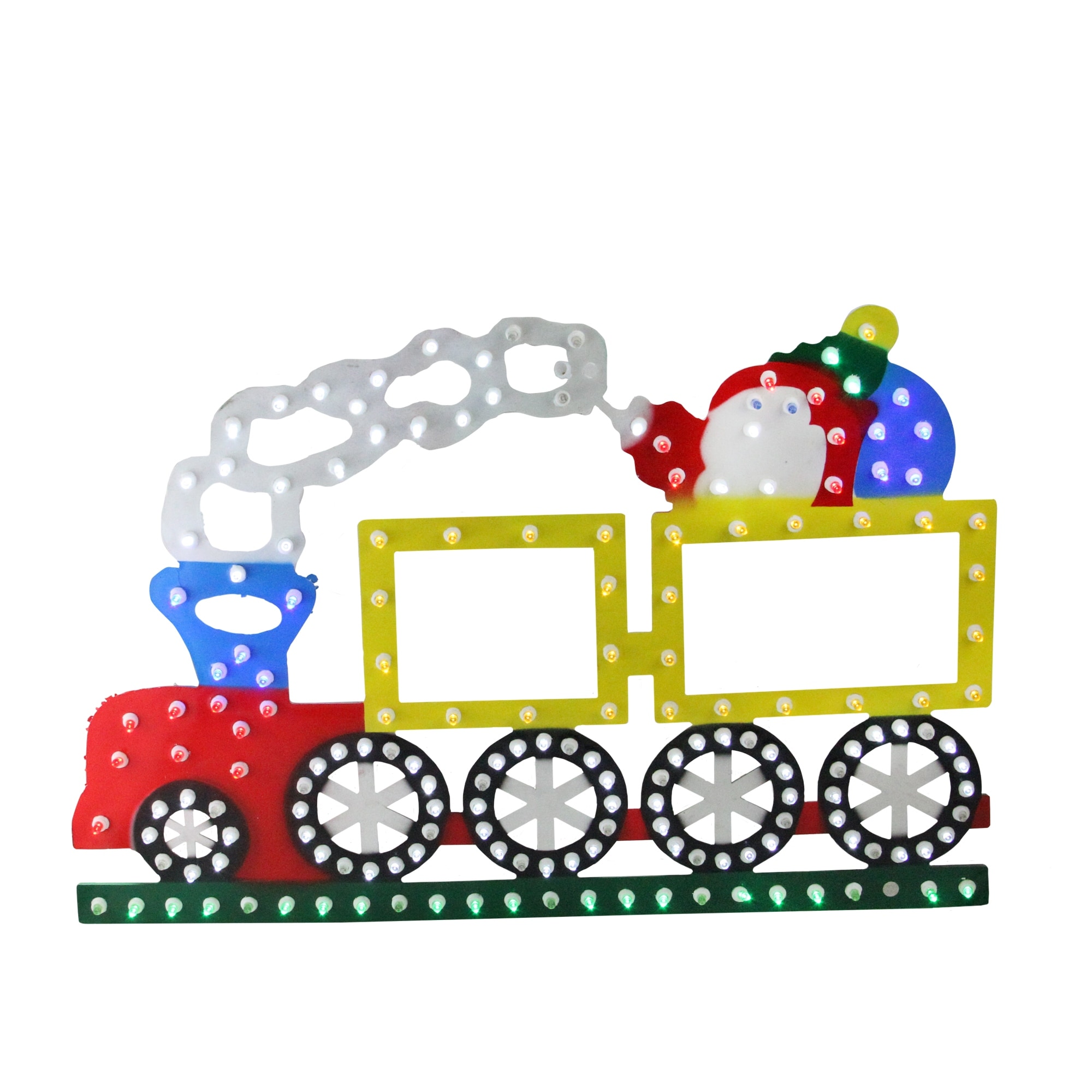 Shop 21 Lighted Led Multi Color Train Christmas Window Silhouette