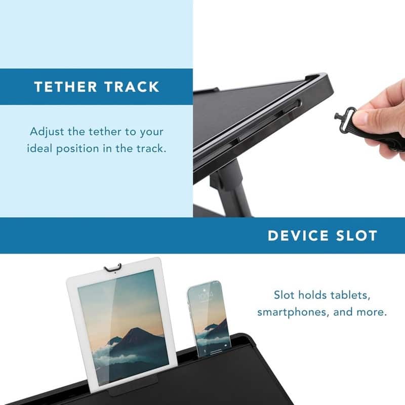Easy Tilt Leather Laptop Bed Desk