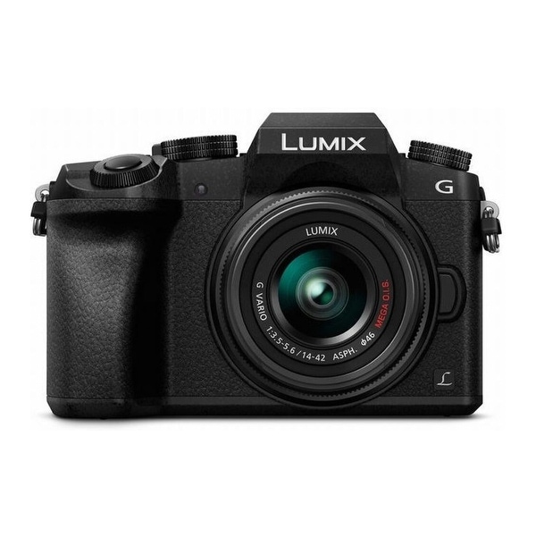Panasonic LUMIX G7 Mirrorless Camera w/ 14-42mm f/3.5-5.6 Lens (Black). Opens flyout.