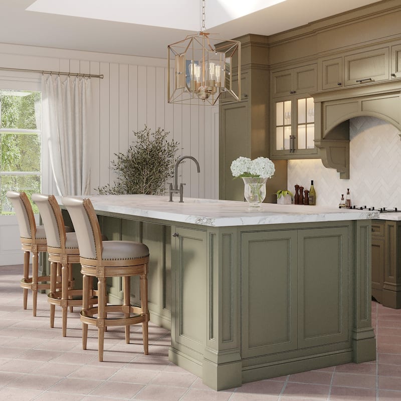 Maven Lane 31" Pullman Swivel Bar Height Kitchen Stool