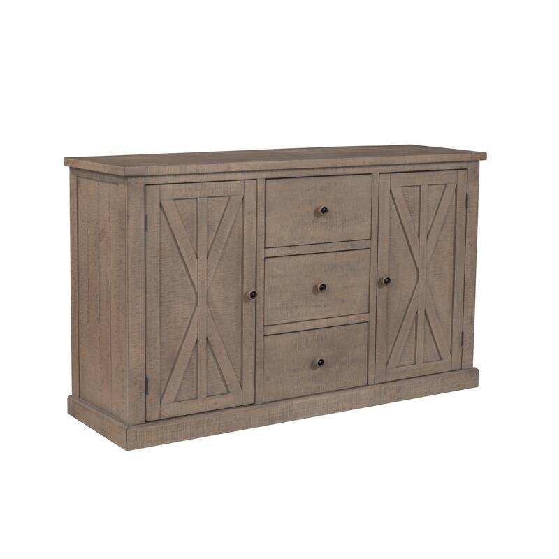 Alpine Furniture Arlo Wood Sideboard, Natural Brown