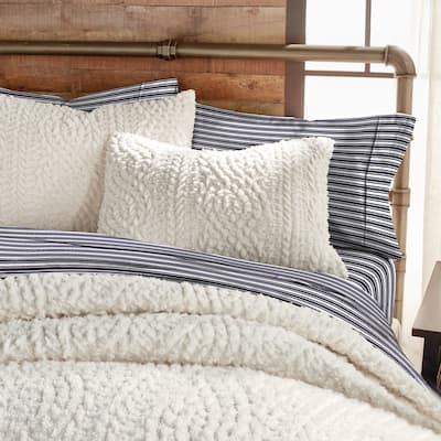 G.H. Bass & Co. Cable Knit Pinsonic Sherpa Comforter Set