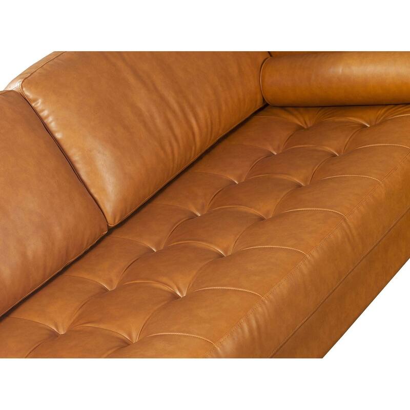 Gio VEGGIE Leather Sofa TAN COLOR