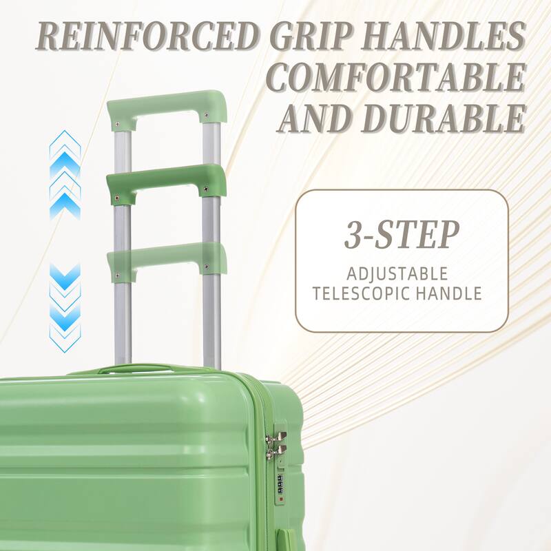 20IN 24IN 28IN 3 pcs/set in ABS Spinner Wheel Luggage, Matching Color, With Combination Lock