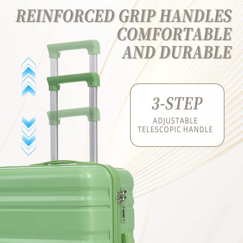 3PCS ABS Carry on Suitcase with Combination Lock