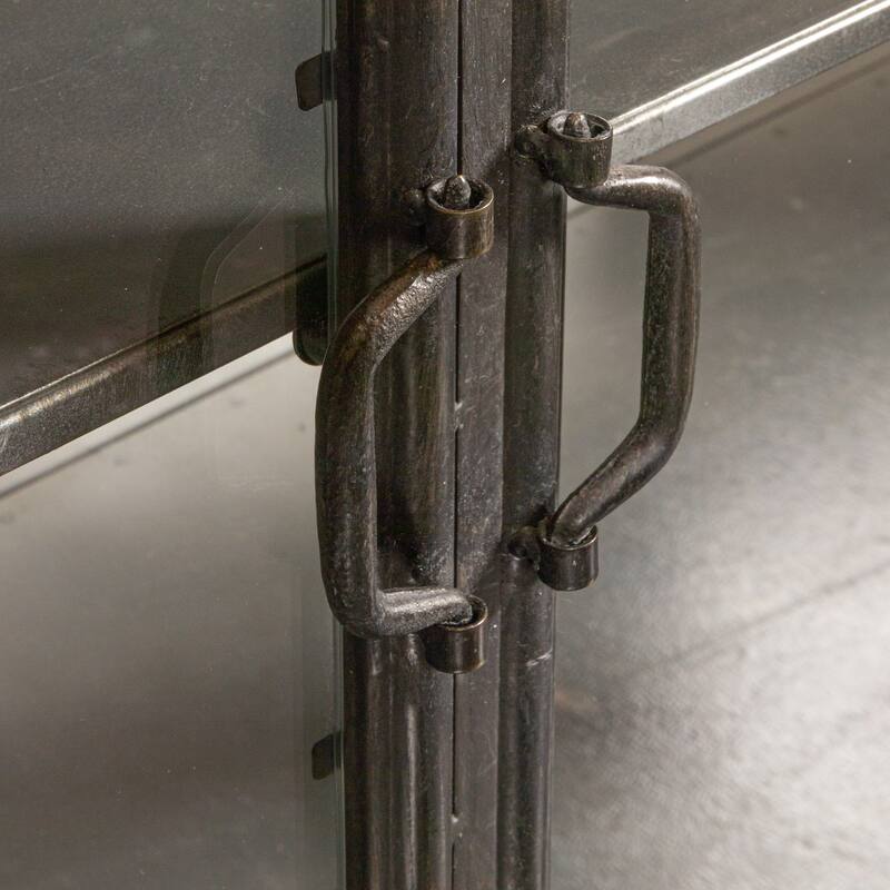 Antique Black Metal Cabinet