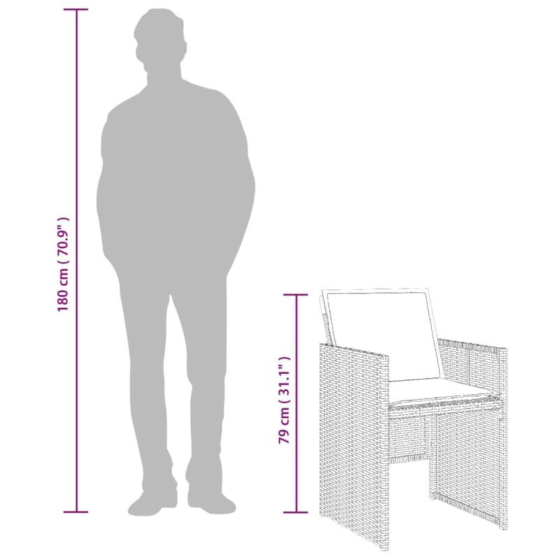 vidaXL Patio Dining Set Set of 10/12/14/16