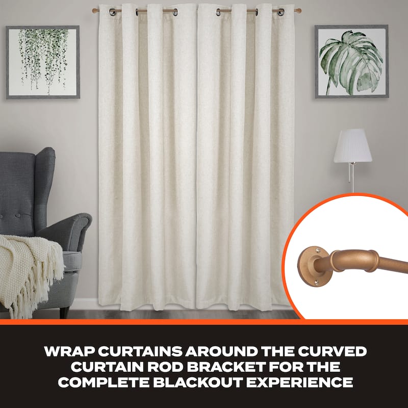 Sun Zero Bronn Industrial 3/4" Room Darkening Curtain Rod