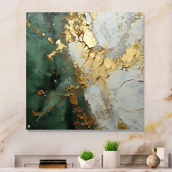 Is it possible to ONLY paint the ridge accents on these  Hand-Painted Green and Gold Decorative Wall Panel and Kitchen Accents display picture 1