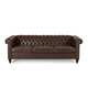 Dark Brown + Faux Leather