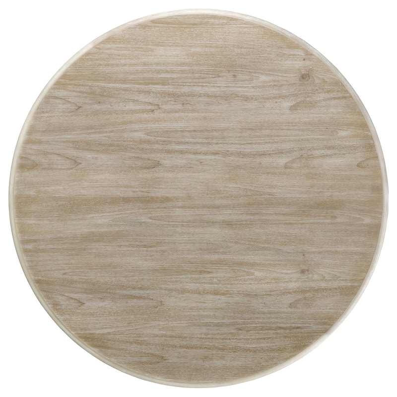 Trofello White Washed 5-piece Round Dining Table Set