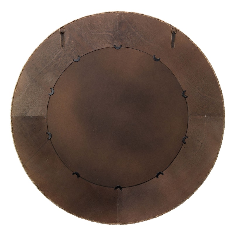 Alden Décor Gisele Seagrass Round Mirror