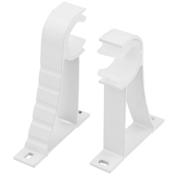 Home Office Window Drapery Curtain Rod Holder Hanging Hook Bracket 2pcs
