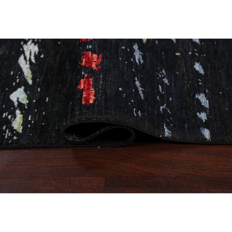 Contemporary Abstract Oriental Dining Room Area Rug Wool Hand-knotted - 8'4" x 9'6"